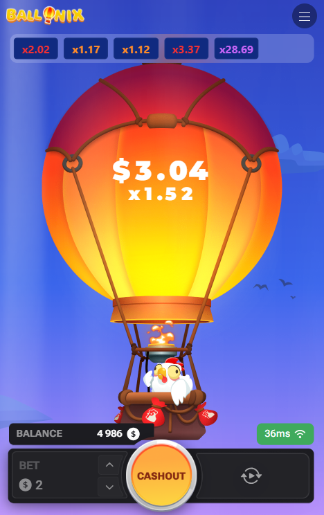 BalloniX crash juego